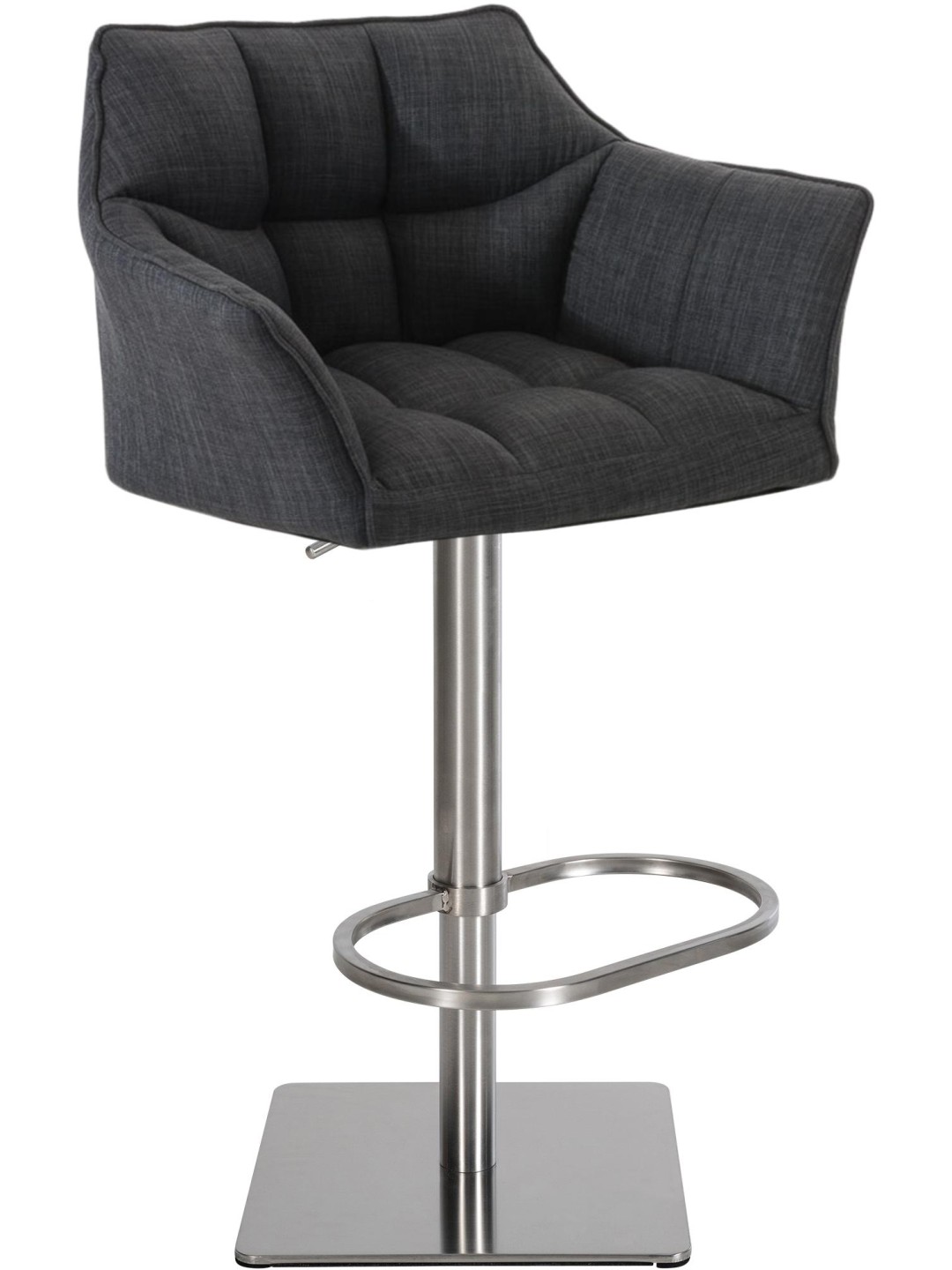 Taburete de bar Damaso E tejido, gris oscuro