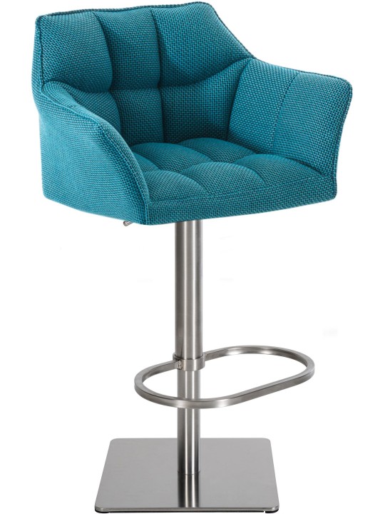 Taburete de bar Damaso E tejido, turquesa