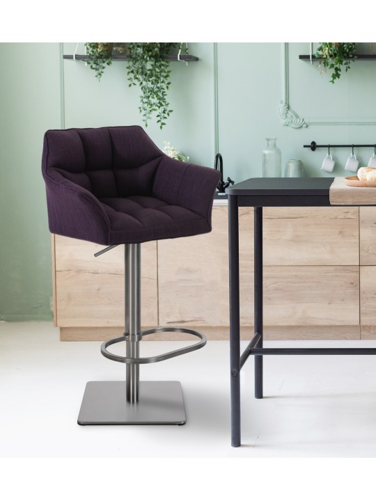 Taburete de bar Damaso E tejido, lila