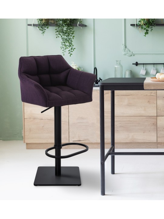 Taburete de bar Damaso B tela, lila