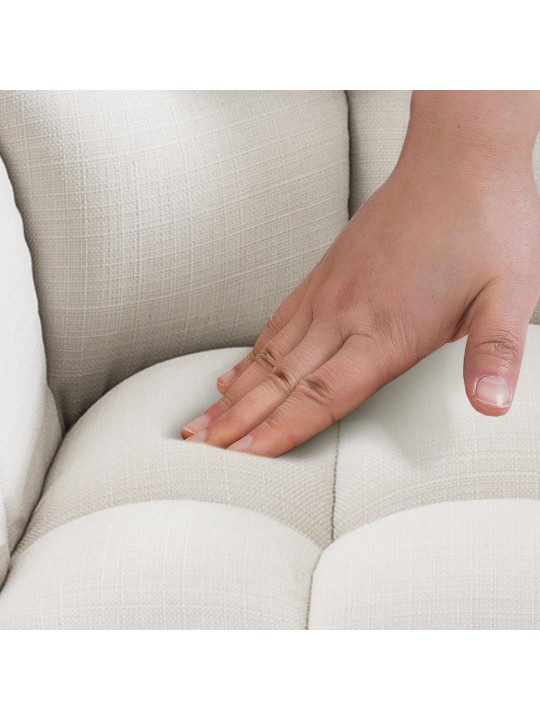 Taburete de bar Damaso B tela, blanco