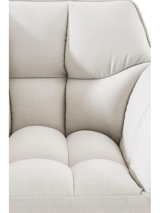 Taburete de bar Damaso B tela, blanco