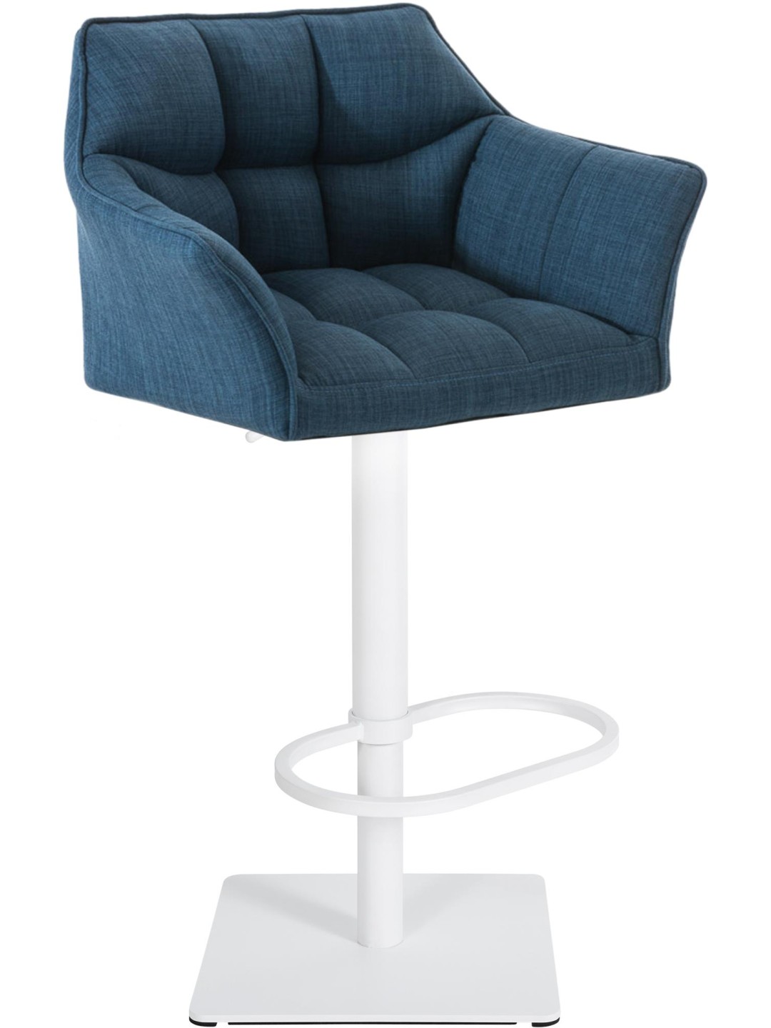 Taburete de bar Damaso W tela, azul