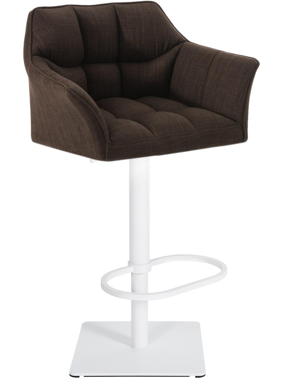 Taburete de bar Damaso W tela, marrón