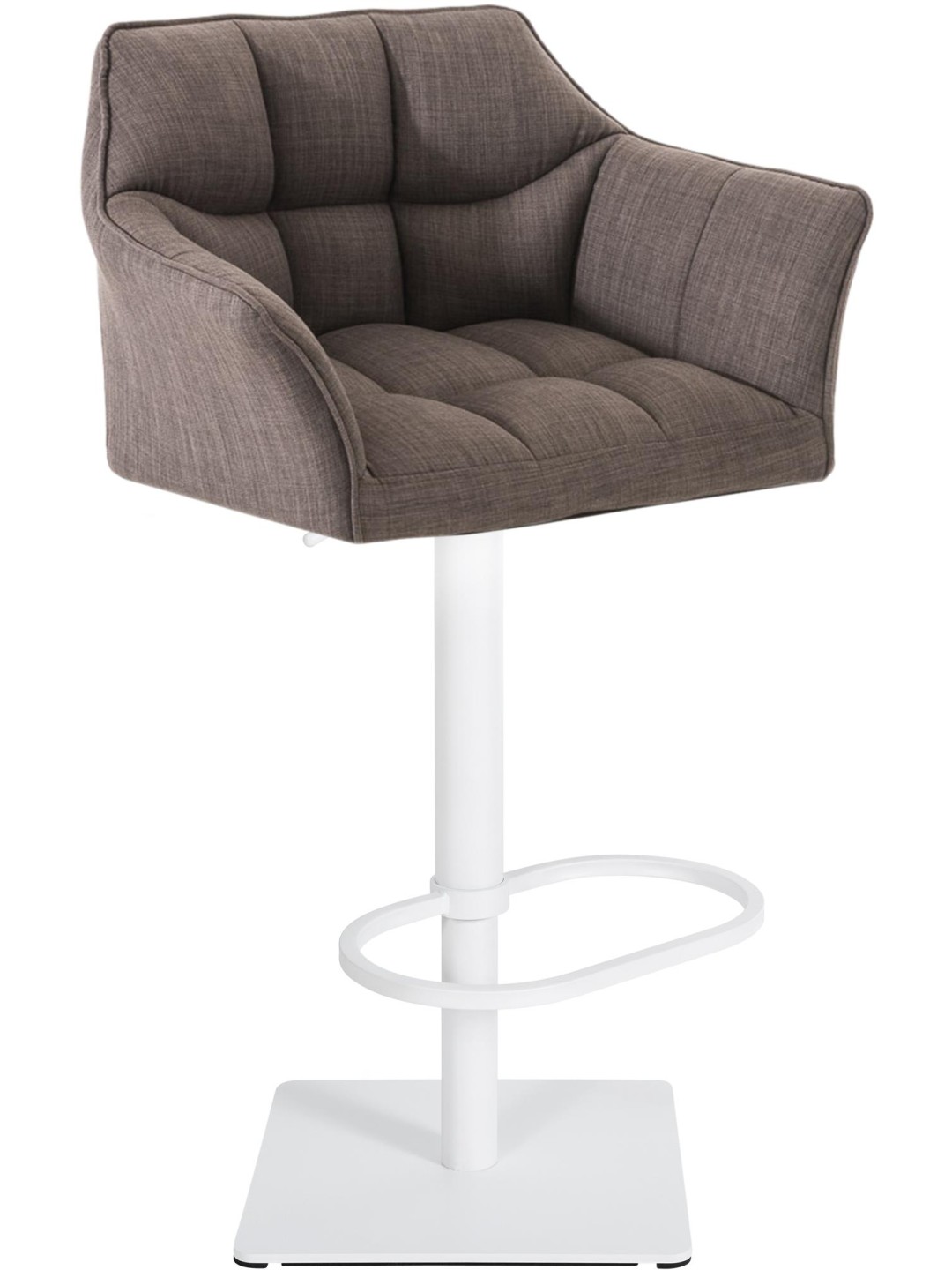 Taburete de bar Damaso W tela, gris