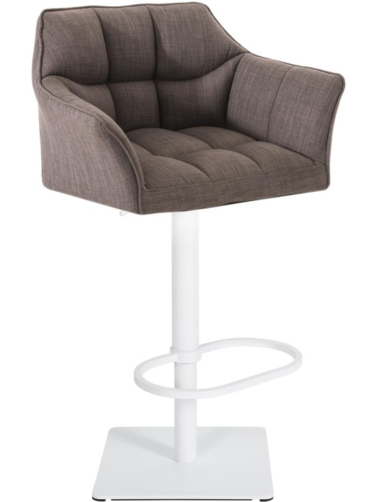 Taburete de bar Damaso W tela, gris