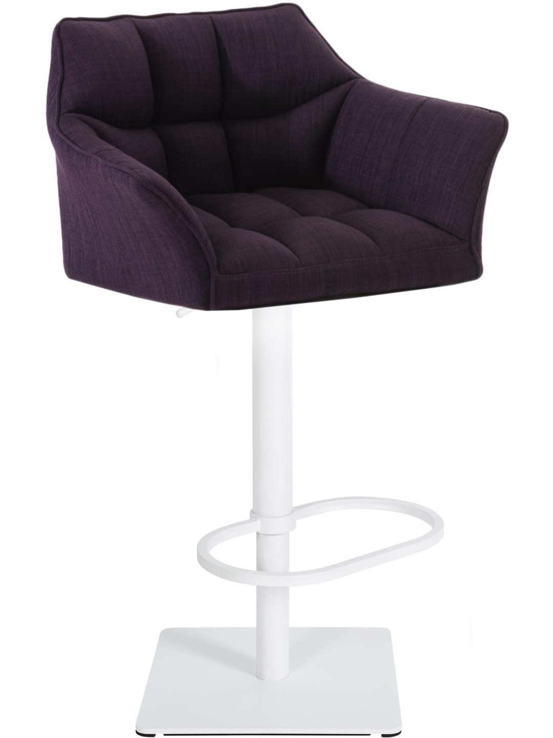 Taburete de bar Damaso W tela, lila