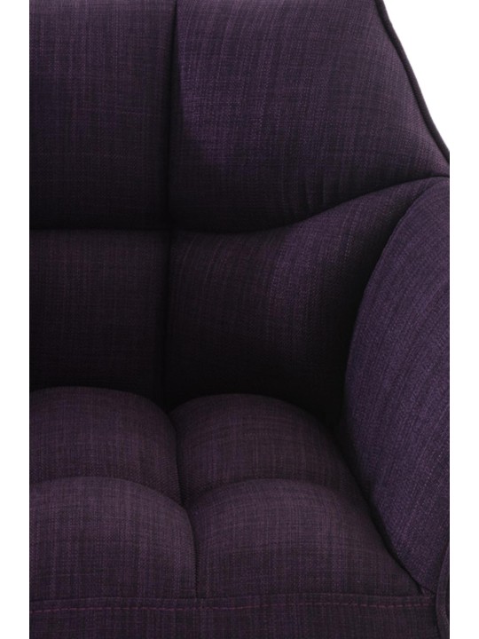 Juego de 2 taburetes de bar tela Damaso, lila