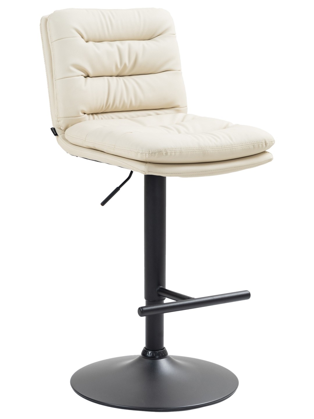 Taburete de bar Damar piel sintética, crema