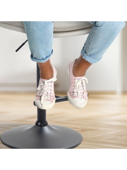 Taburete de bar Damar terciopelo, crema