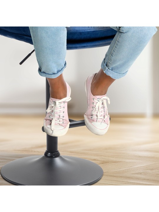 Taburete de bar Damar terciopelo, azul