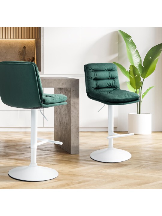 Taburete de bar Damar terciopelo, verde Taburete de bar Damar terciopelo, verde