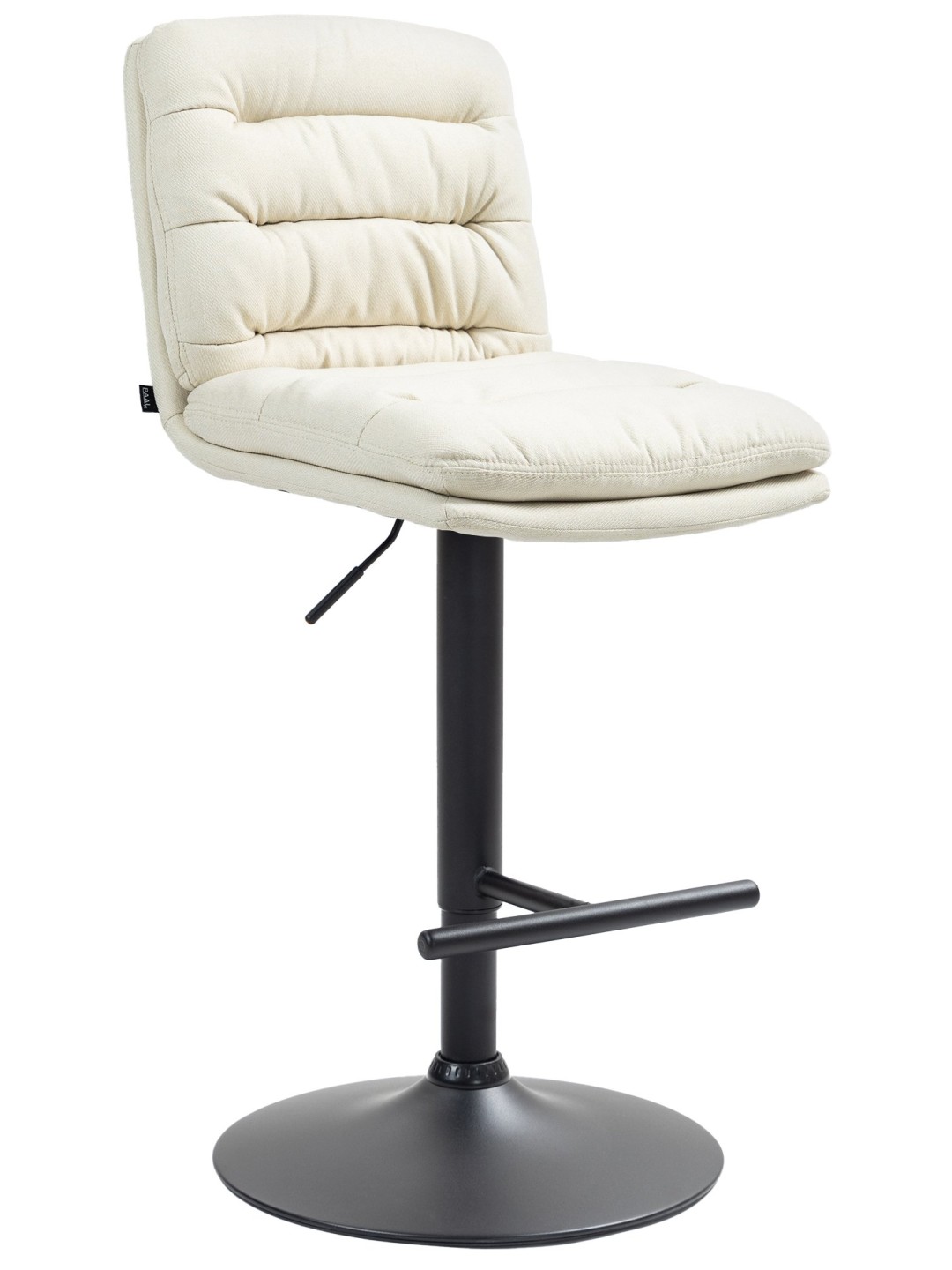 Taburete de bar tela Damar, crema