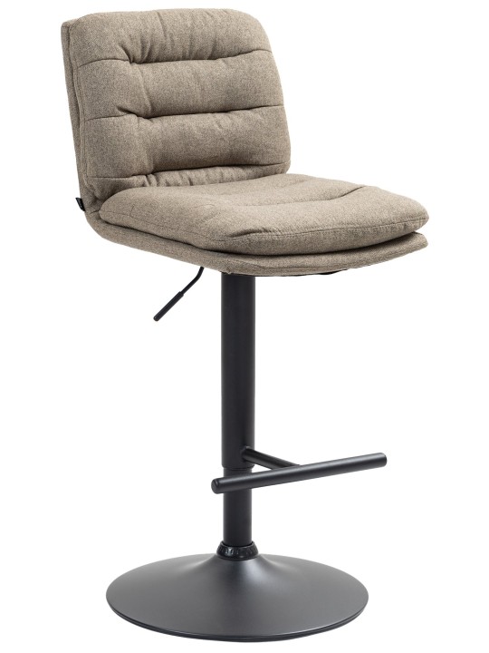 Taburete de bar tela Damar, taupe