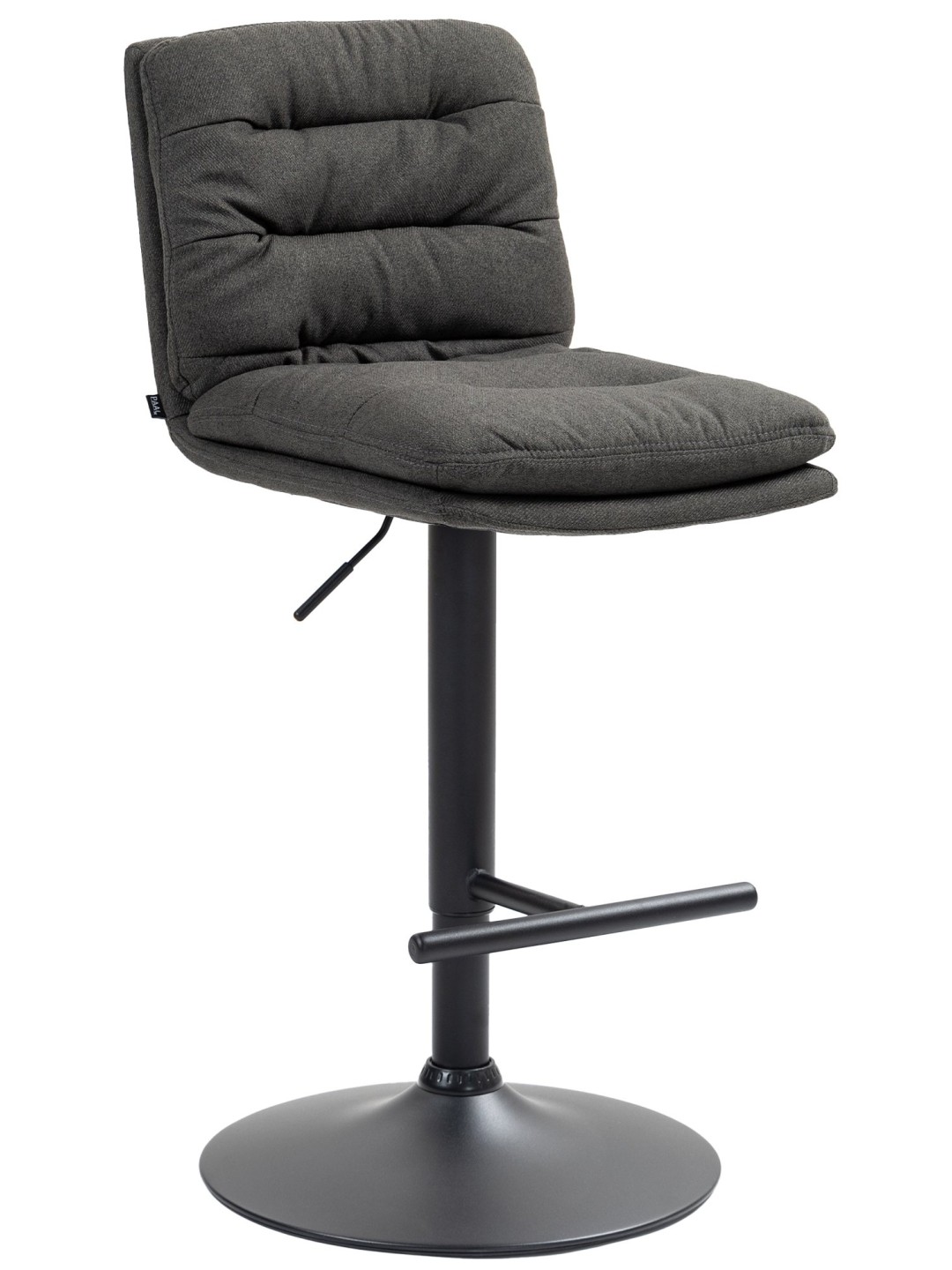 Taburete de bar tela Damar, gris oscuro