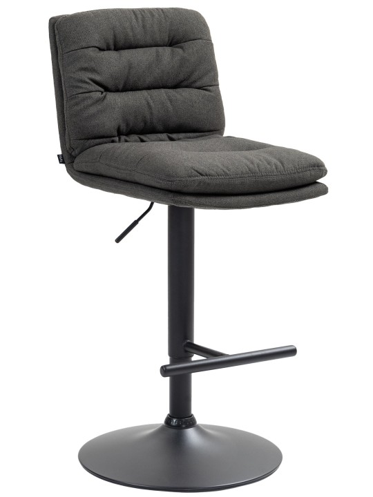 Taburete de bar tela Damar, gris oscuro Taburete de bar tela Damar, gris oscuro