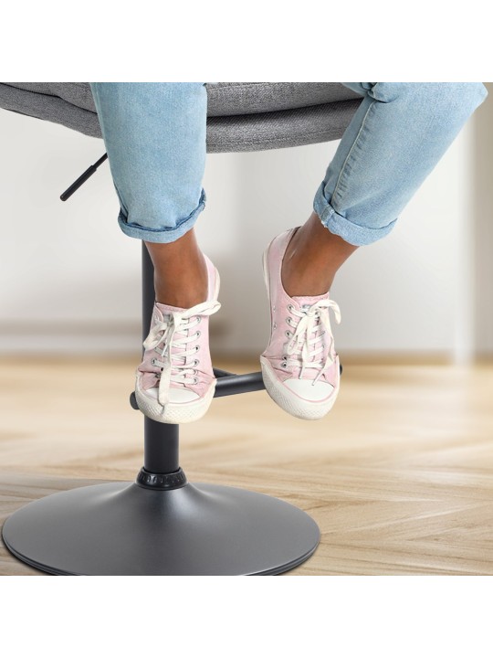 Taburete de bar tela Damar, gris Taburete de bar tela Damar, gris