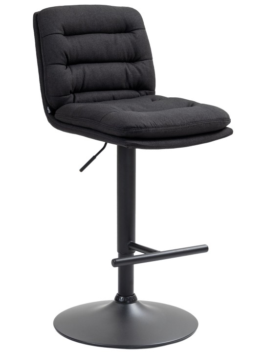 Taburete de bar tela Damar, negro