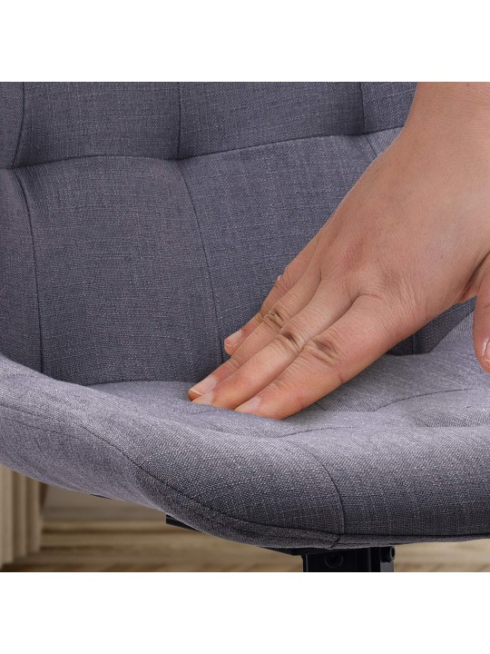 Silla de comedor tela Merna, gris oscuro