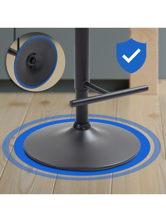 Juego de 2 taburetes de bar Damar terciopelo, azul