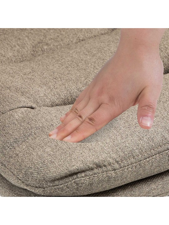 Juego de 2 taburetes de bar tela Damar, taupe Juego de 2 taburetes de bar tela Damar, taupe