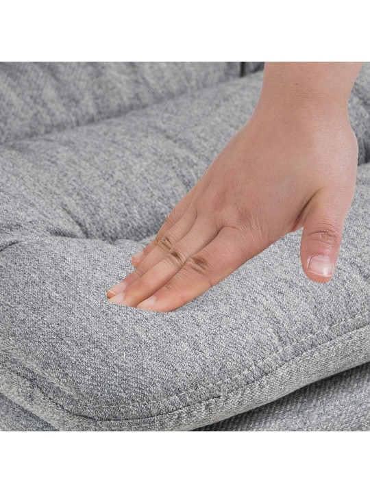 Juego de 2 taburetes de bar tela Damar, gris Juego de 2 taburetes de bar tela Damar, gris