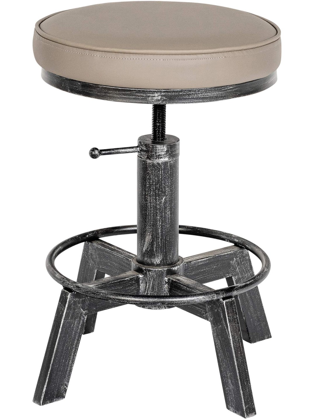 Taburete Destin, plata antigua