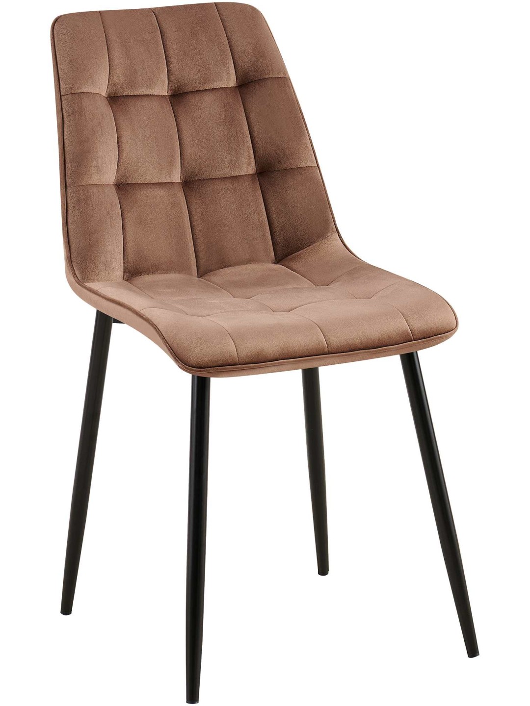 Silla de comedor de terciopelo Gifford, marrón