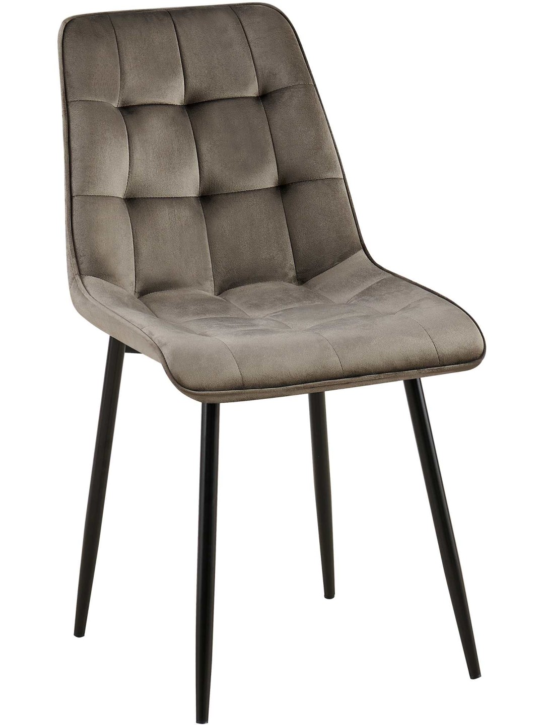 Silla de comedor de terciopelo Gifford, antracita