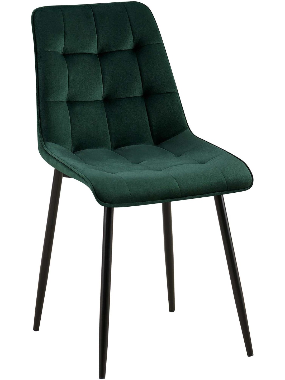 Silla de comedor de terciopelo Gifford, verde