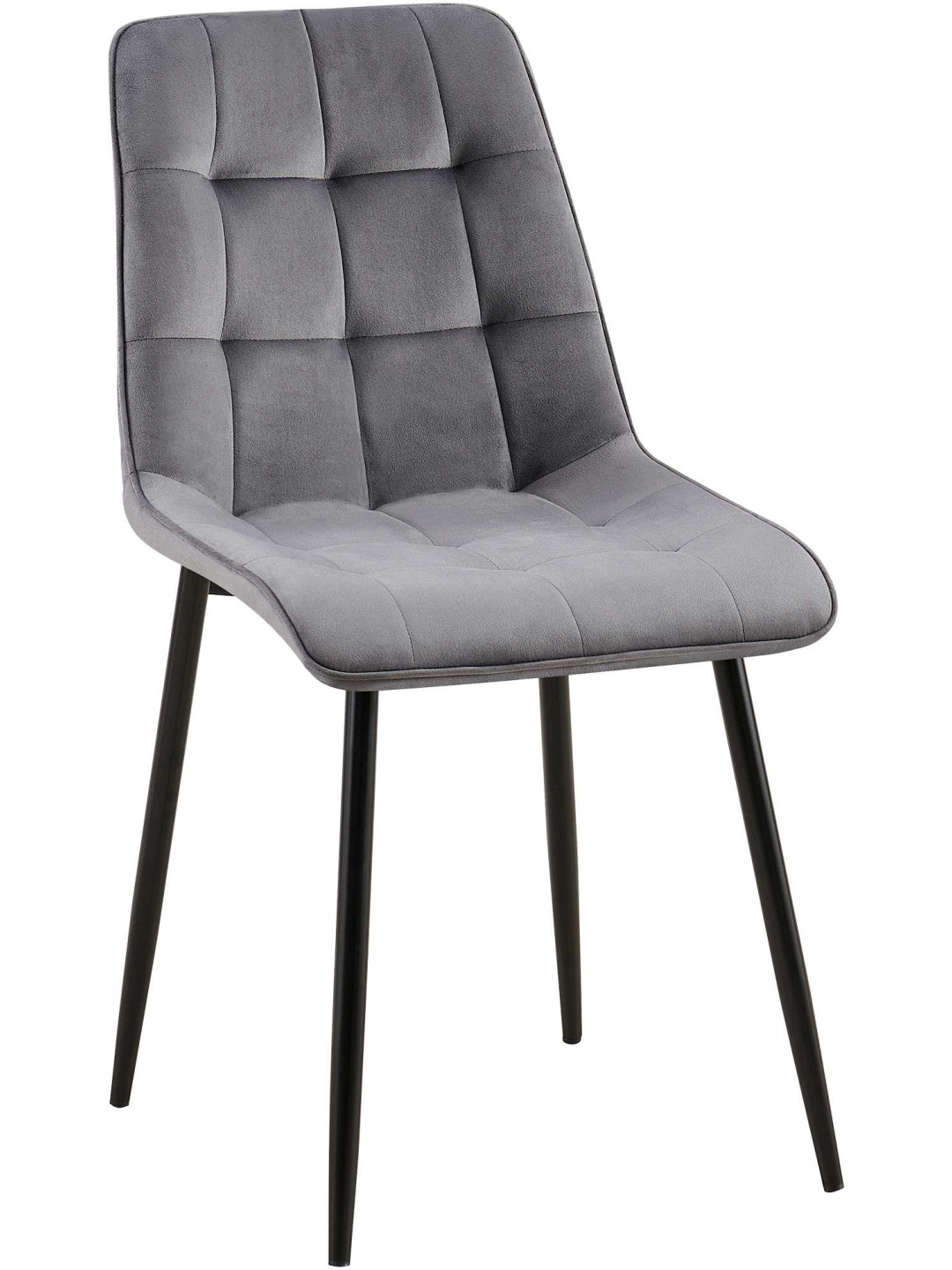 Silla de comedor de terciopelo Gifford, gris oscuro