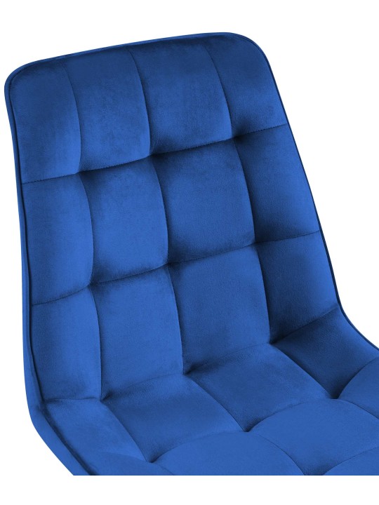 Silla de comedor de terciopelo Gifford, azul oscuro