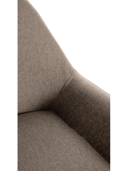 Juego de 2 taburetes de bar Braga Tela Dorada, taupe Juego de 2 taburetes de bar Braga Tela Dorada, taupe