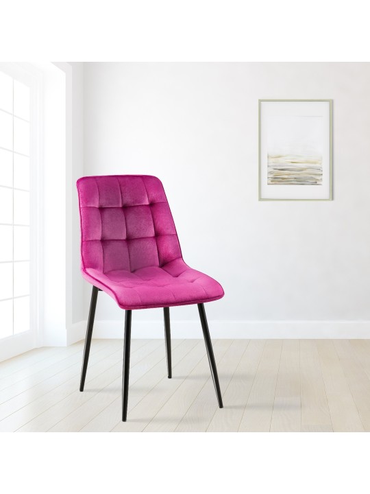 Silla de comedor de terciopelo Gifford, lila