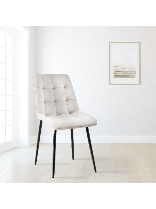 Silla de comedor de terciopelo Gifford, gris