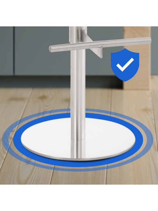 Conjunto de 2 taburetes de bar Cádiz tela acero inoxidable, gris oscuro