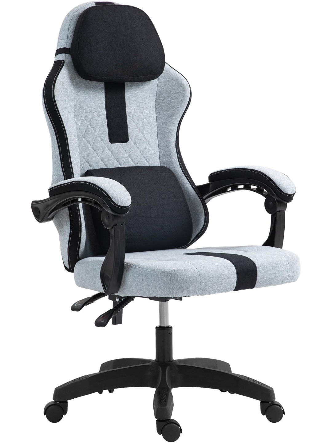 Silla de oficina tela Miltona, gris/negro