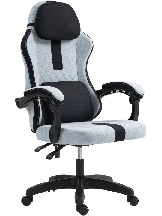 Silla de oficina tela Miltona, gris/negro