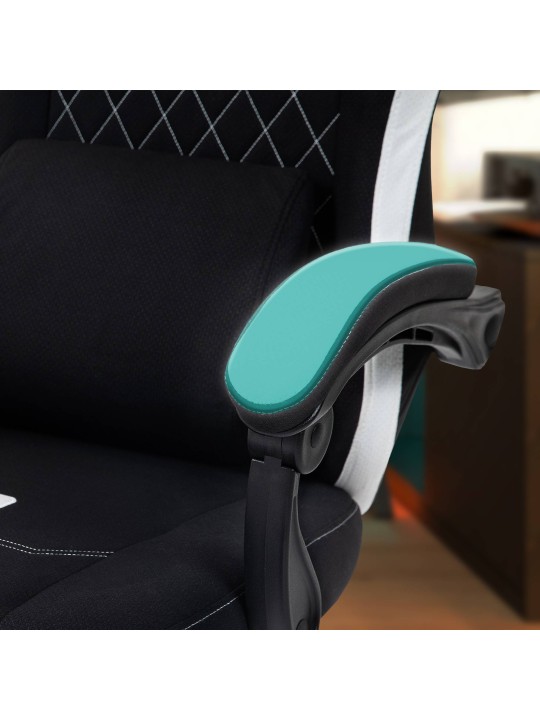 Silla de oficina tela Miltona, negro/blanco