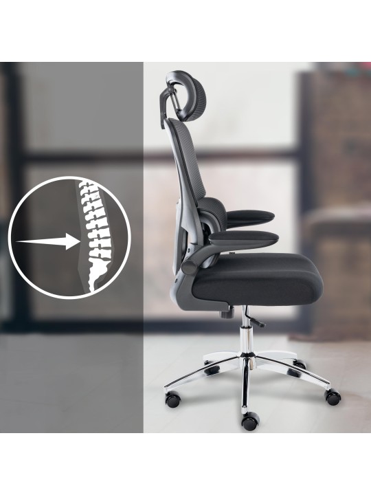 Silla de oficina Overton, negro