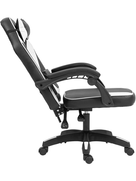 Silla de oficina Orkney de piel sintética, negro/blanco