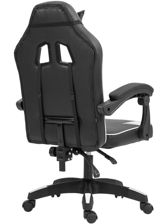 Silla de oficina Orkney de piel sintética, negro/blanco