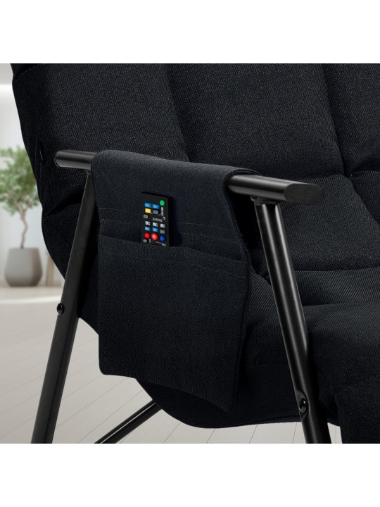 Mecedora Cathy tela, negro Mecedora Cathy tela, negro