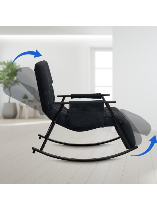 Mecedora Cathy tela, negro Mecedora Cathy tela, negro