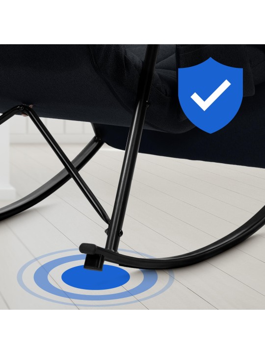 Mecedora Cathy tela, negro Mecedora Cathy tela, negro