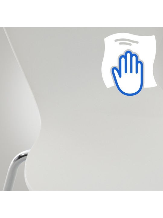 Juego de 4 sillas de visita Calisto, blanco