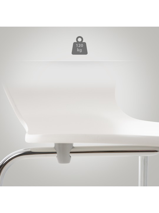 Juego de 4 sillas de visita Calisto, blanco