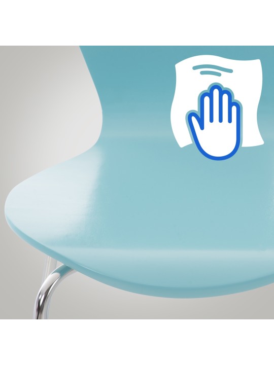 Juego de 4 sillas de visita Calisto, azul claro Juego de 4 sillas de visita Calisto, azul claro