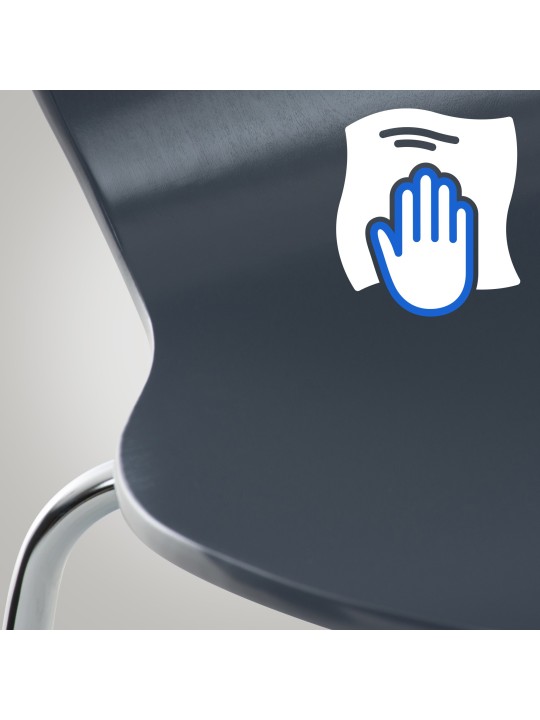 Juego de 4 sillas de visita Calisto, gris