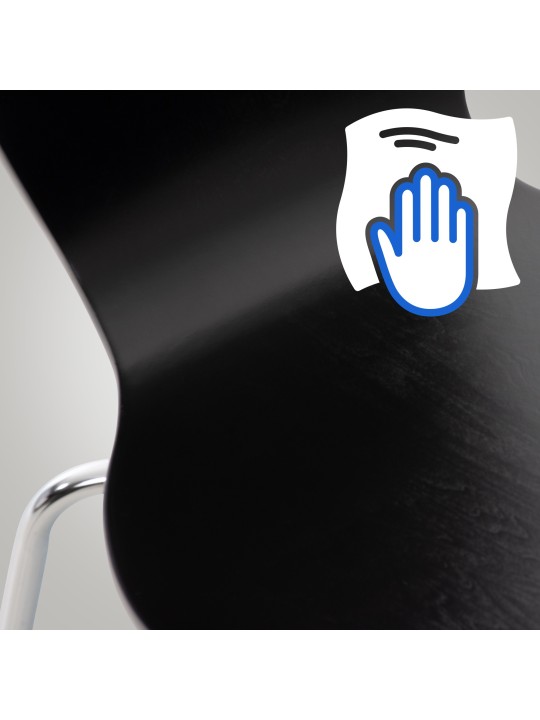 Juego de 4 sillas de visita Calisto, negro